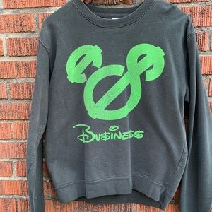 “Business” Crew Neck Disney Font - Fits XS/S